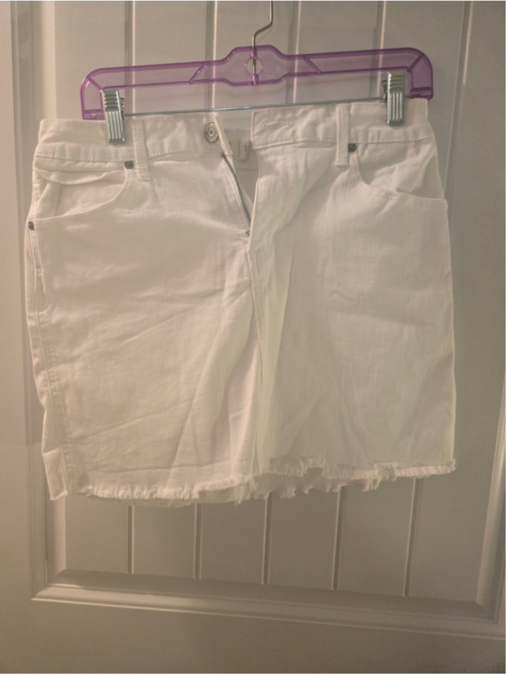 Women's Mudd White Denim Mini Skirt Size 11